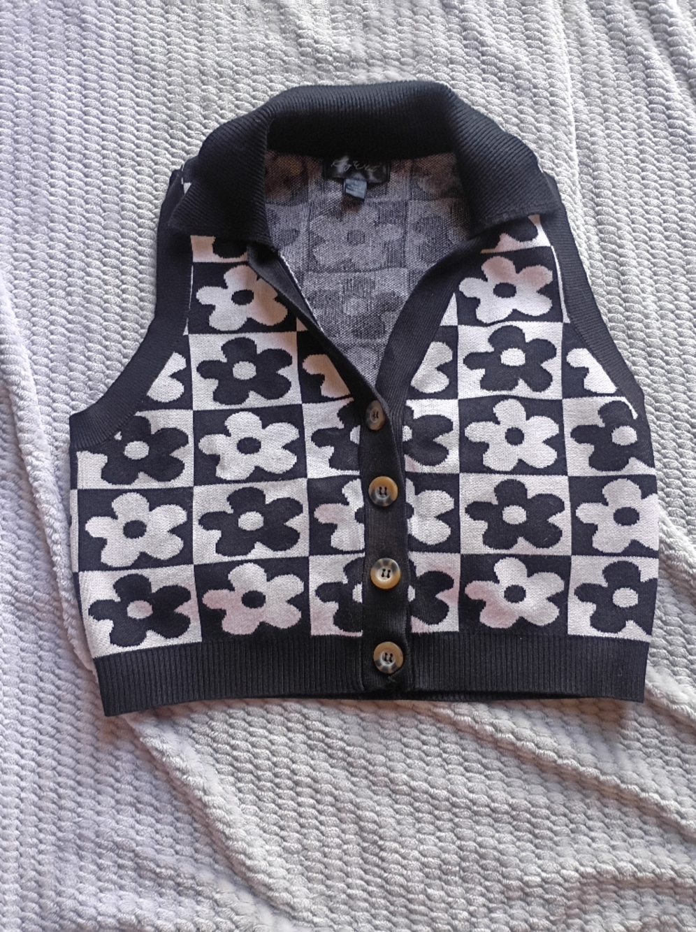 🎆90s Style Cropped sweater vest